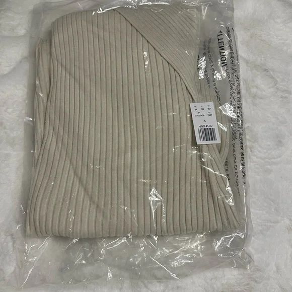 NWT! Express Ribbed Crew Neck Crossover Sleeveless Midi Sweater Dress - Picture 9 of 9